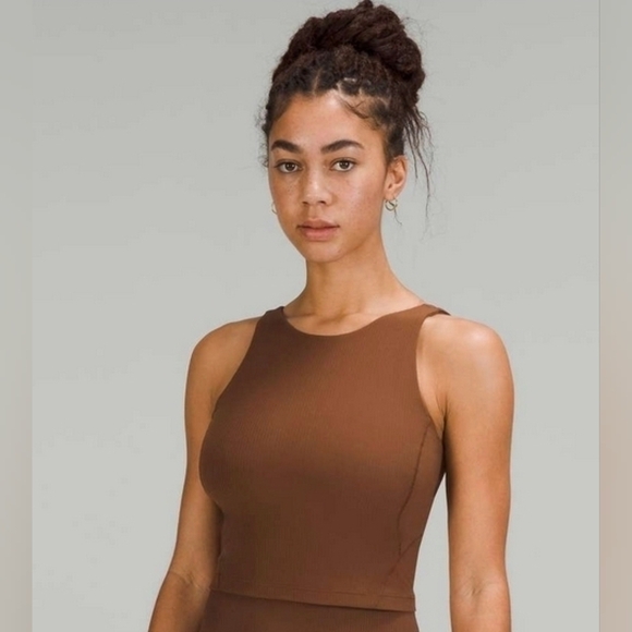 Lululemon Align™ Ribbed High-Neck Tank Top – Roasted Brown | Size 2 - Picture 1 of 10